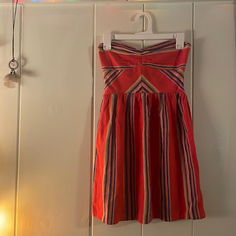 Roxy multicolored sweetheart mini dress